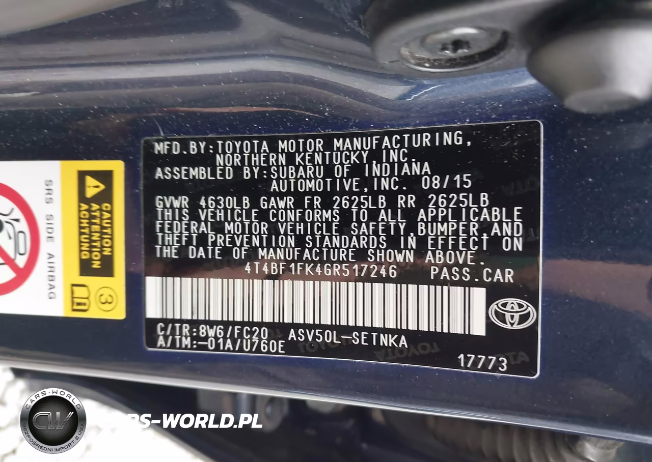 2016 Toyota Camry Le VIN:4T4BF1FK4GR517246 - 9