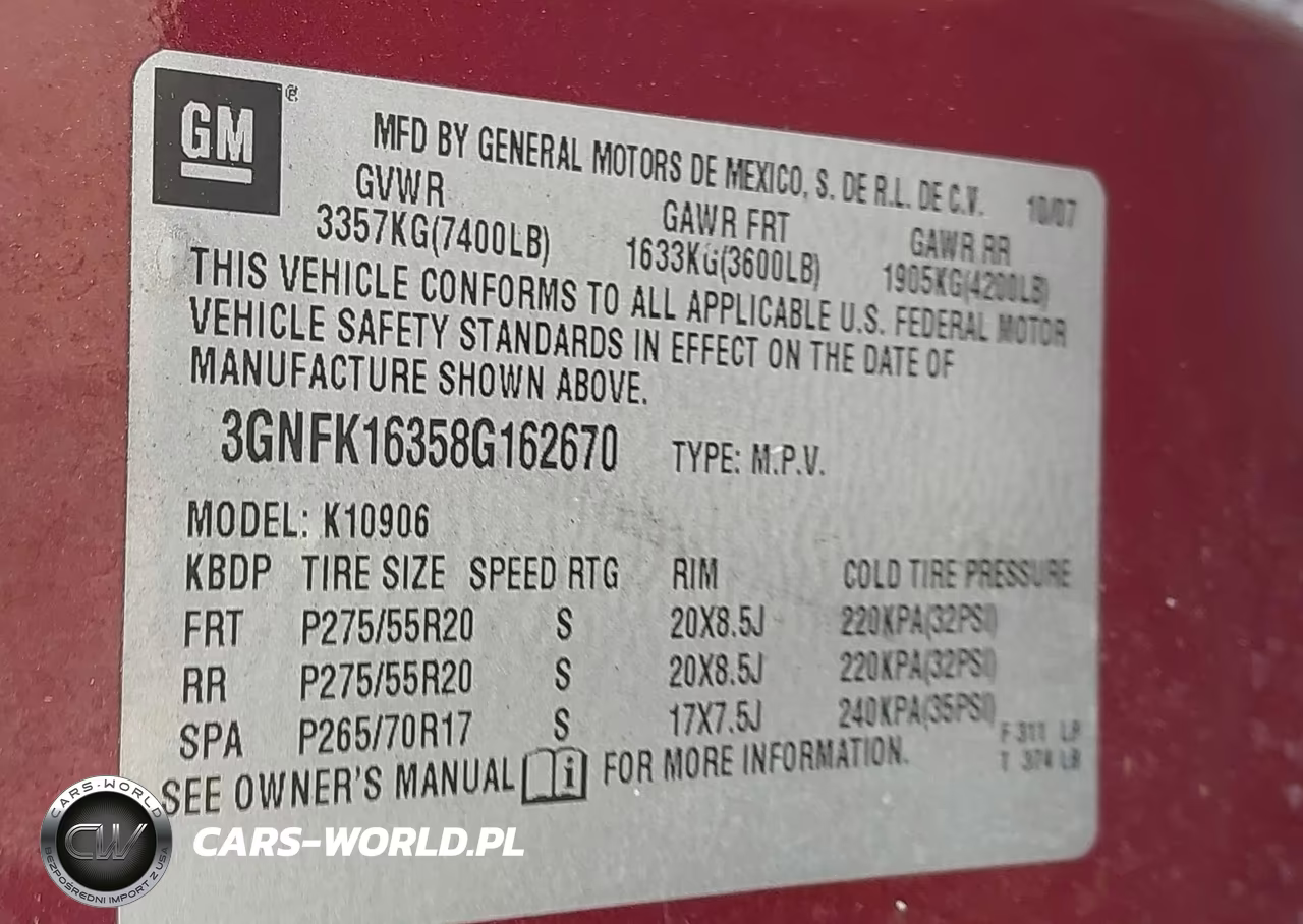 2008 Chevrolet Suburban 1500 Ltz VIN:3GNFK16358G162670 - 9