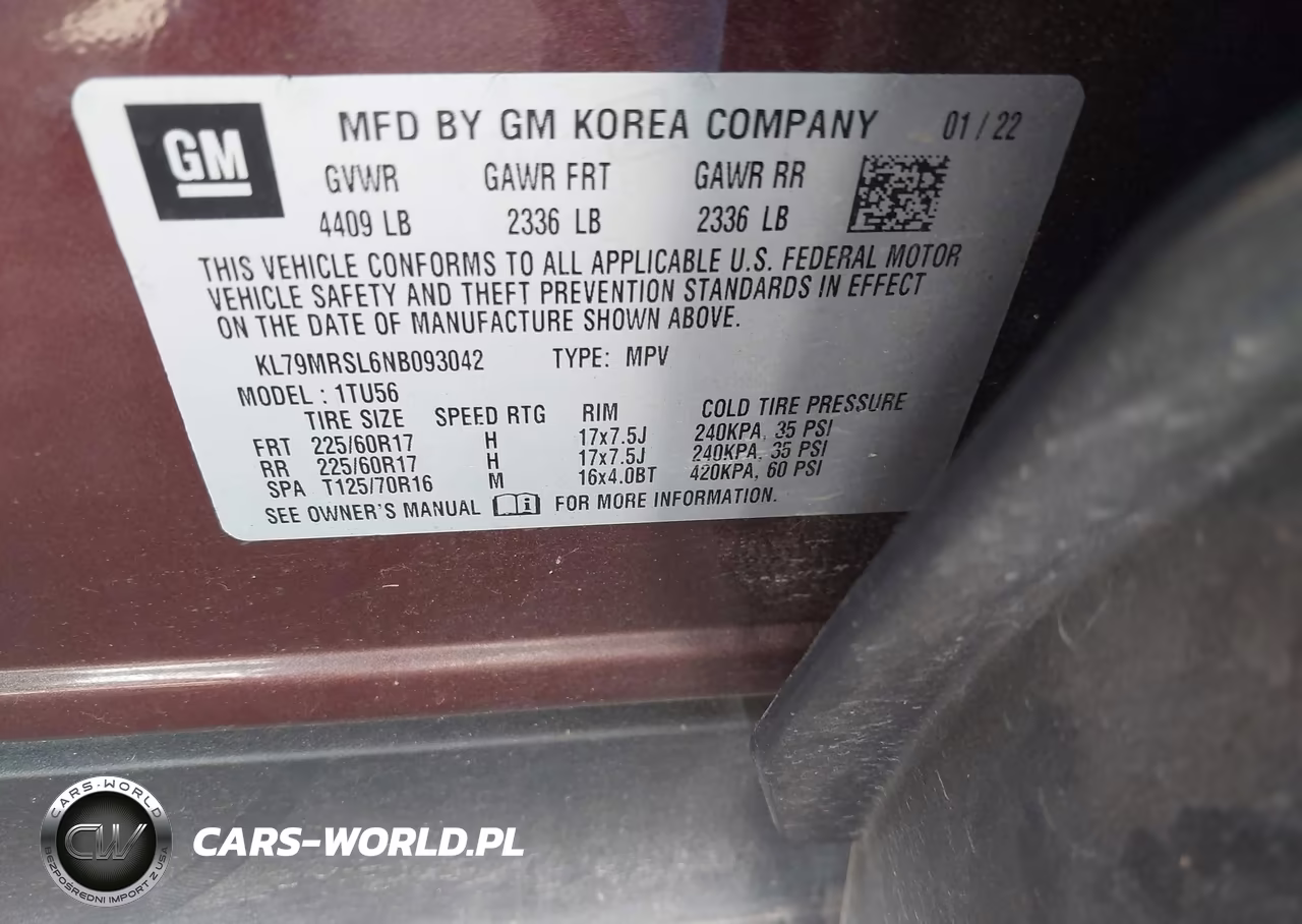 2022 Chevrolet Trailblazer Lt VIN:KL79MRSL6NB093042 - 9