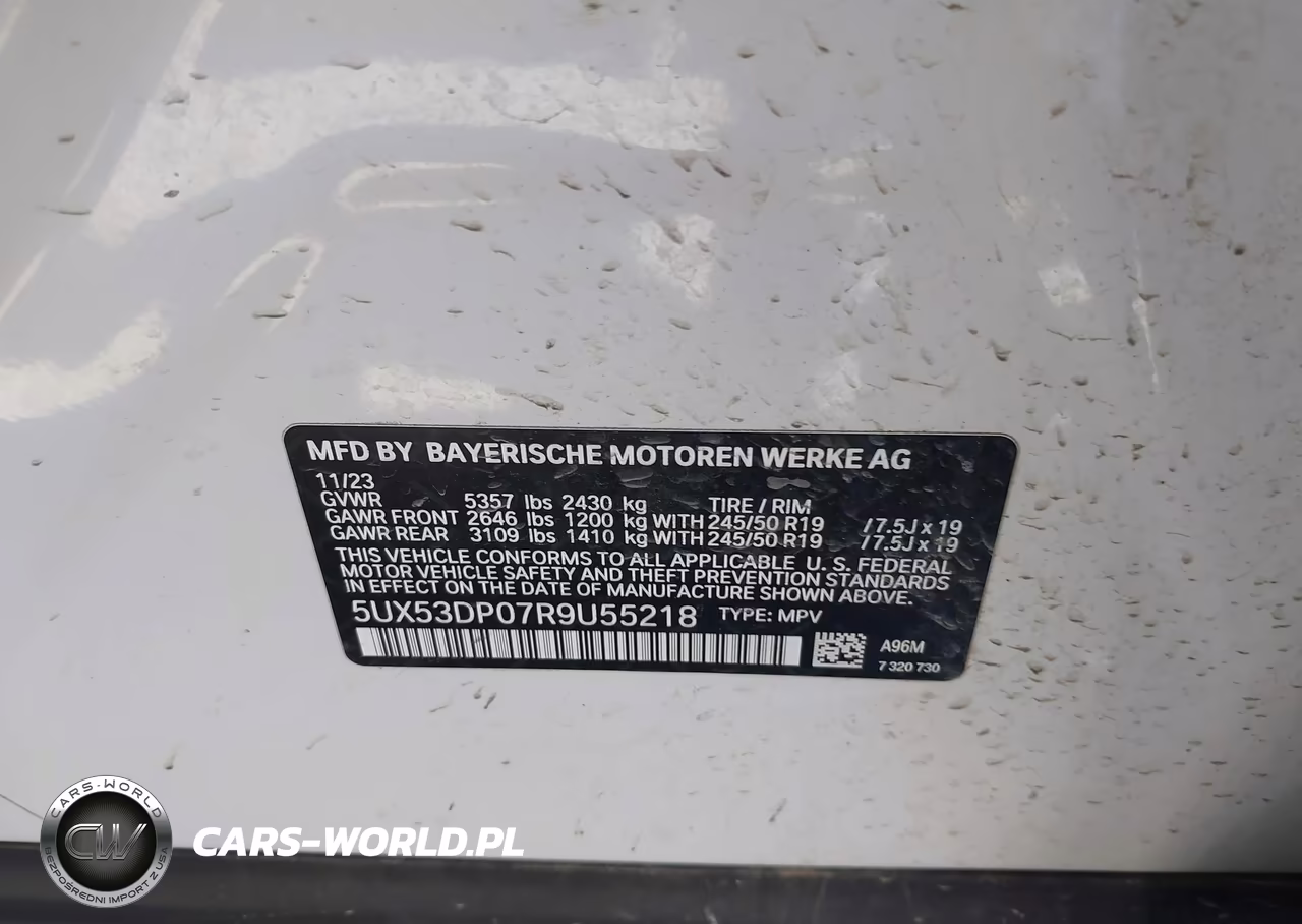 2024 BMW X3 xDrive30I VIN:5UX53DP07R9U55218 - 9