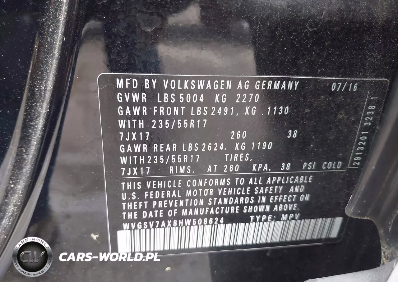 2017 Volkswagen Tiguan 2.0T Wolfsburg Edition VIN:WVGSV7AX8HW508624 - 9