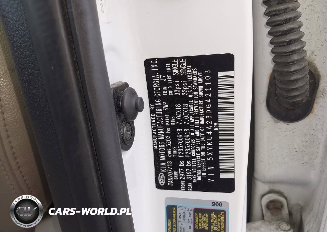 2013 Kia Sorento Ex V6 VIN:5XYKU4A23DG421103 - 9