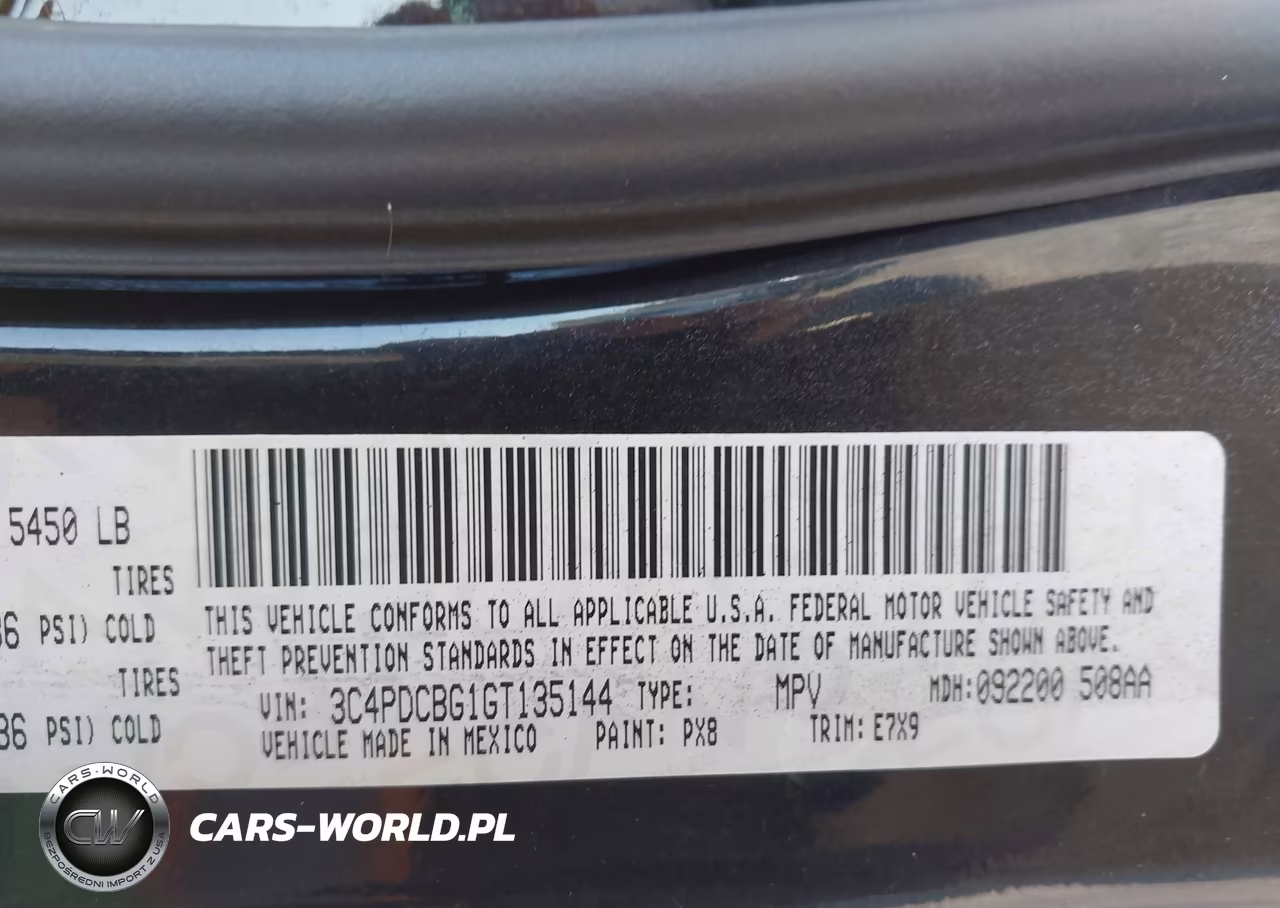 2016 Dodge Journey Sxt VIN:3C4PDCBG1GT135144 - 9