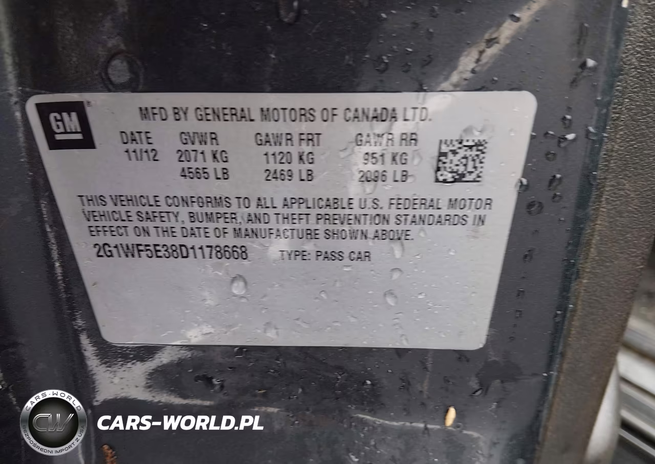 2013 Chevrolet Impala Ls VIN:2G1WF5E38D1178668 - 9
