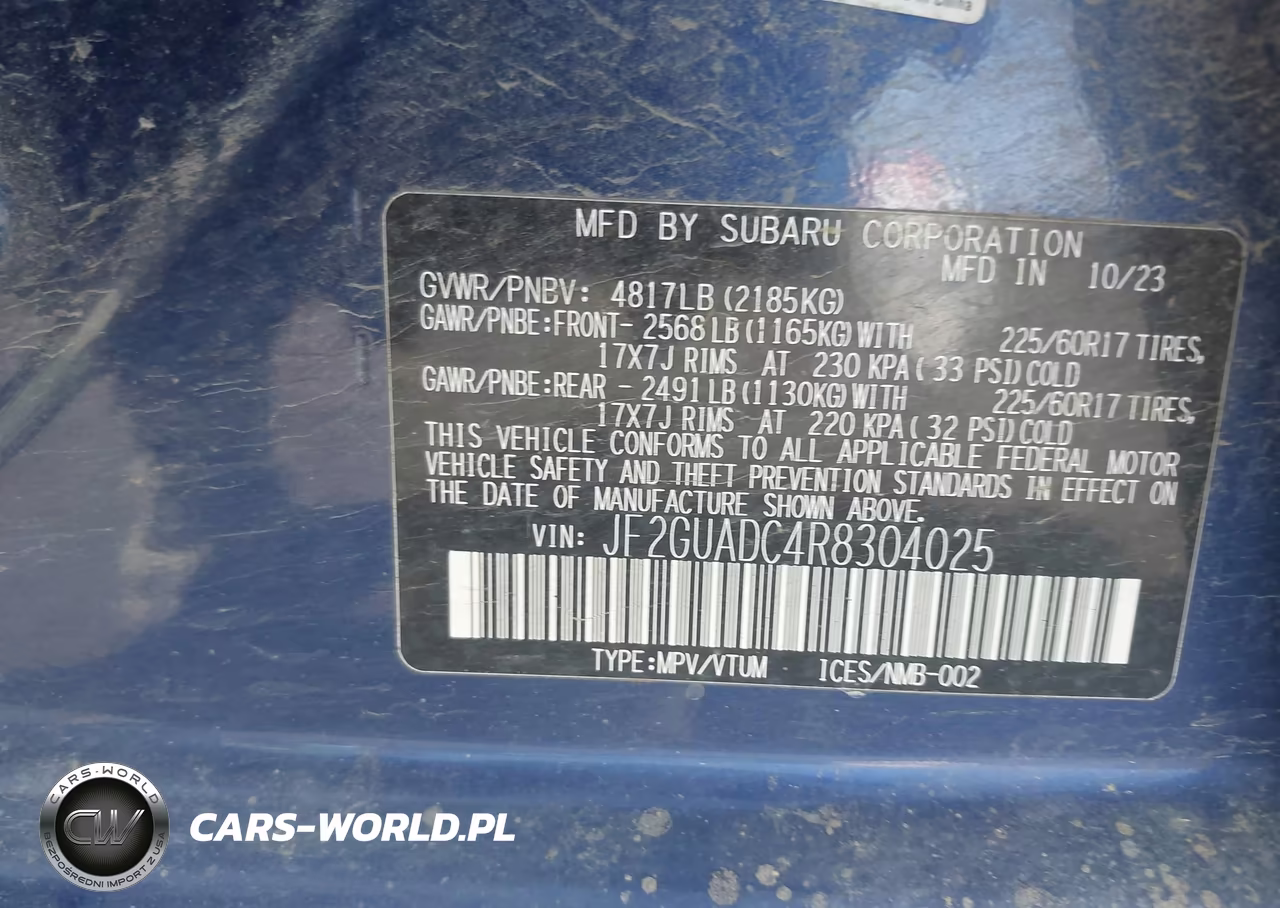 2024 Subaru Crosstrek Premium VIN:JF2GUADC4R8304025 - 9