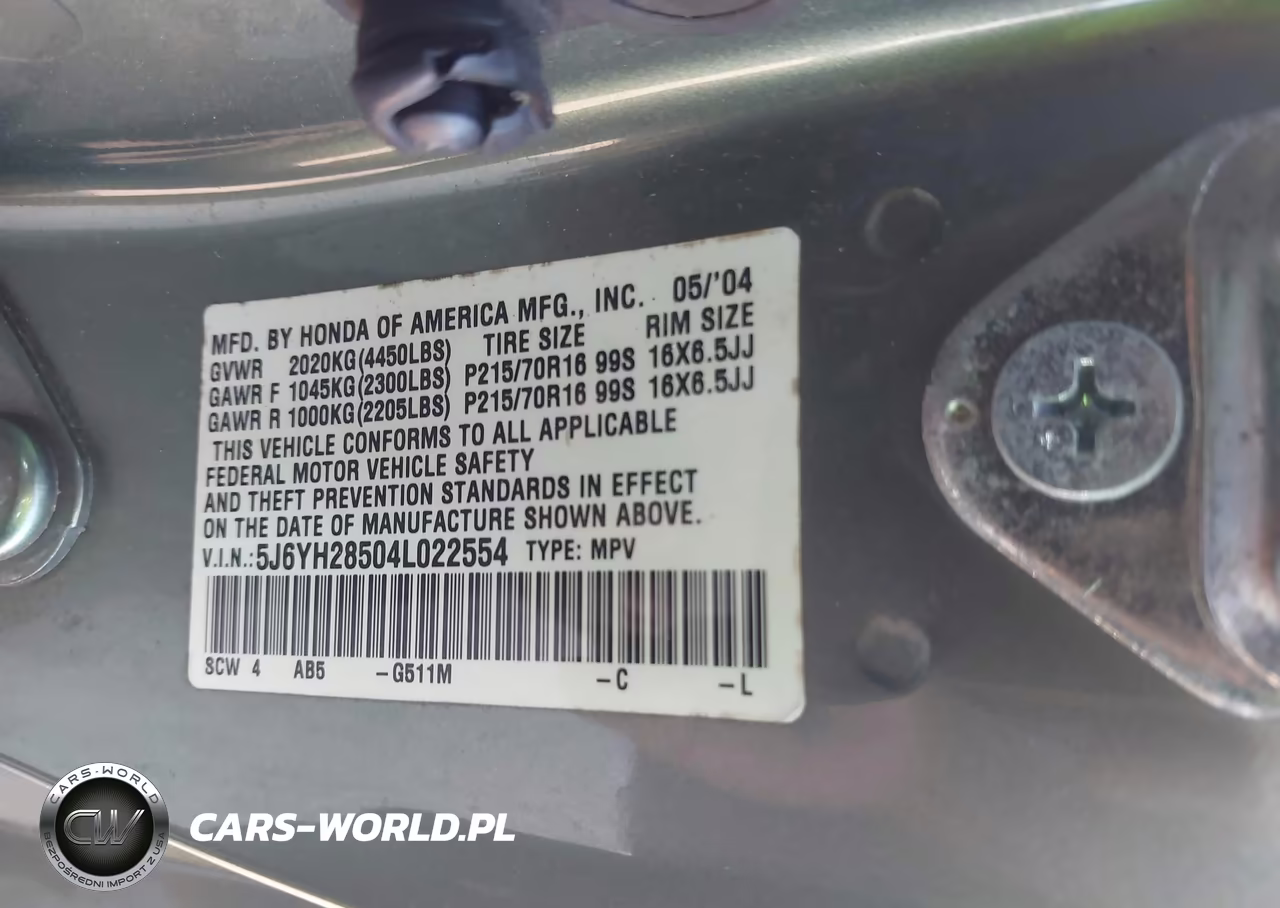 2004 Honda Element Ex VIN:5J6YH28504L022554 - 9