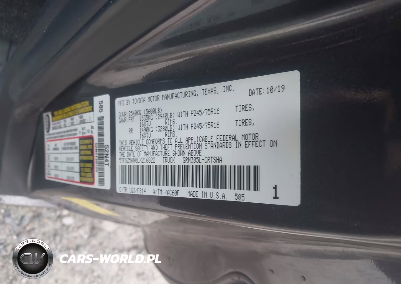 2020 Toyota Tacoma Sr V6 VIN:5TFSZ5AN0LX216822 - 9