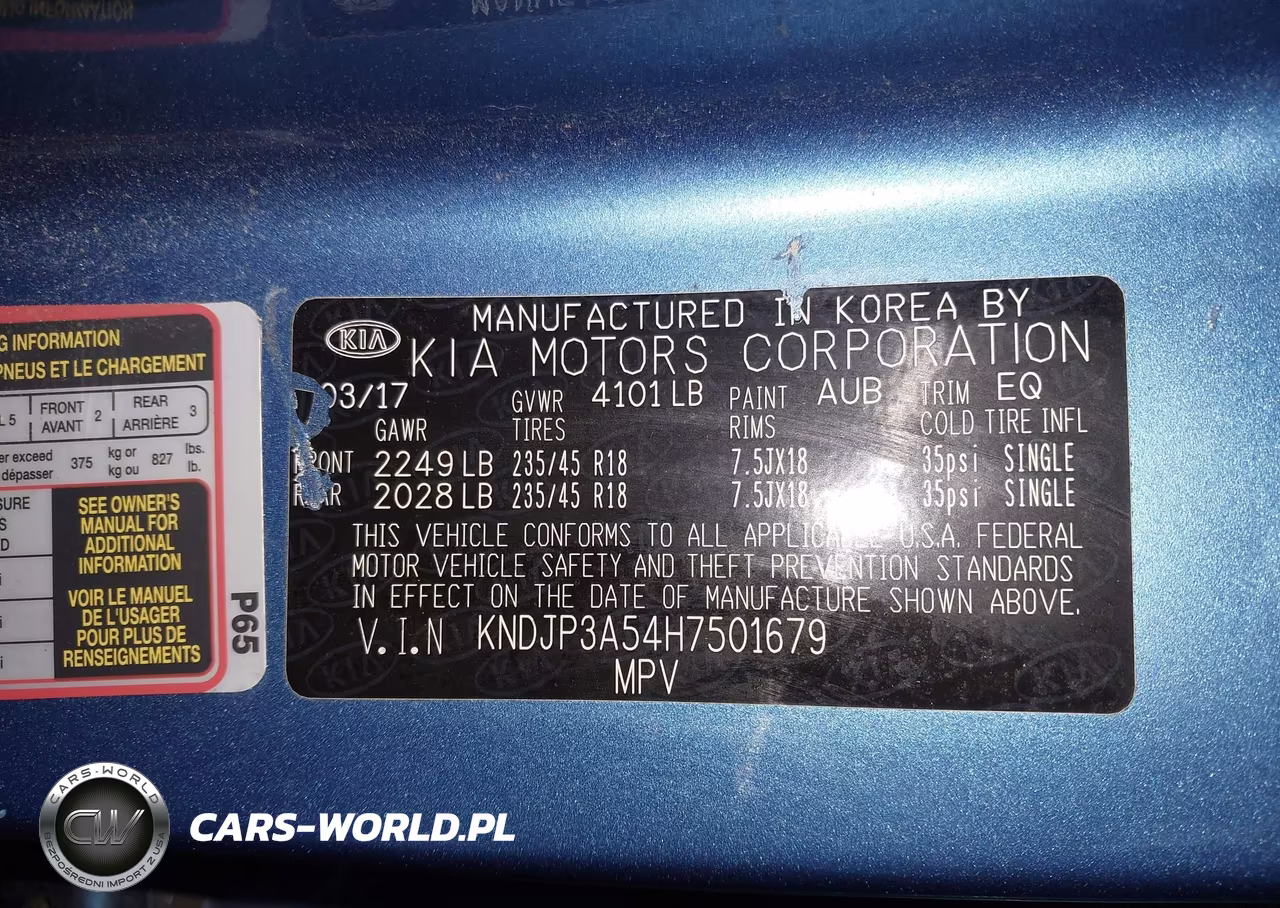 2017 Kia Soul + VIN:KNDJP3A54H7501679 - 9