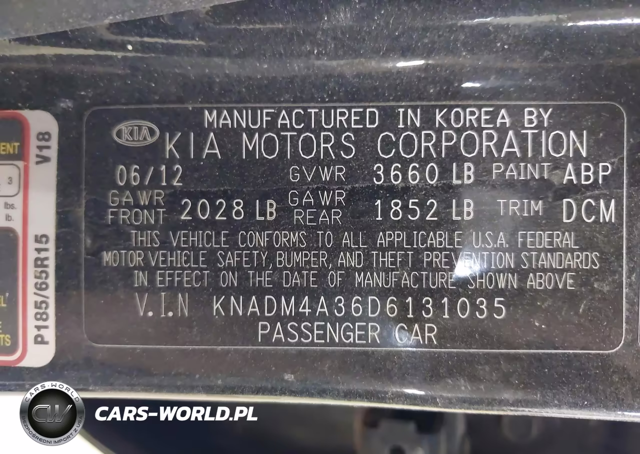 2013 Kia Rio Lx VIN:KNADM4A36D6131035 - 9