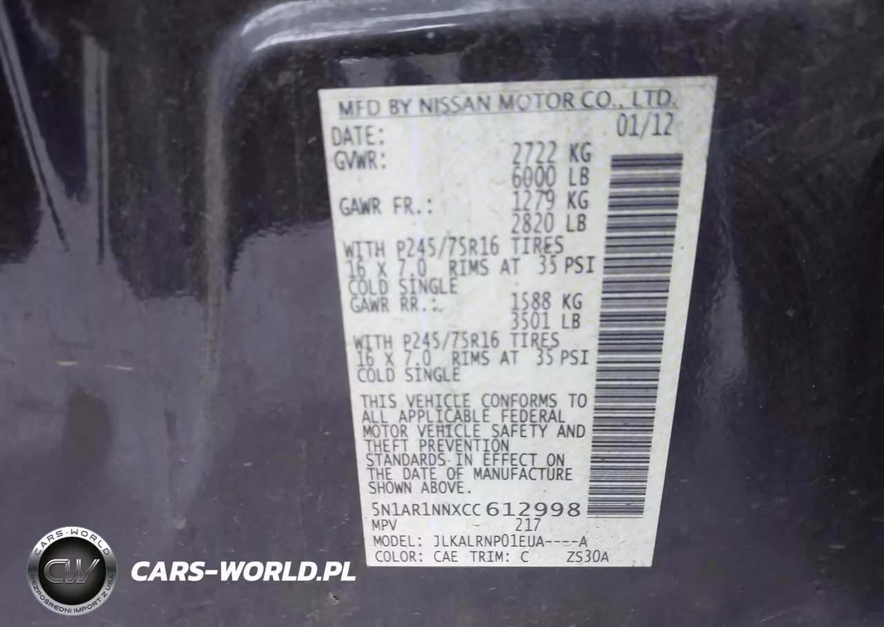 2012 Nissan Pathfinder S VIN:5N1AR1NNXCC612998 - 9