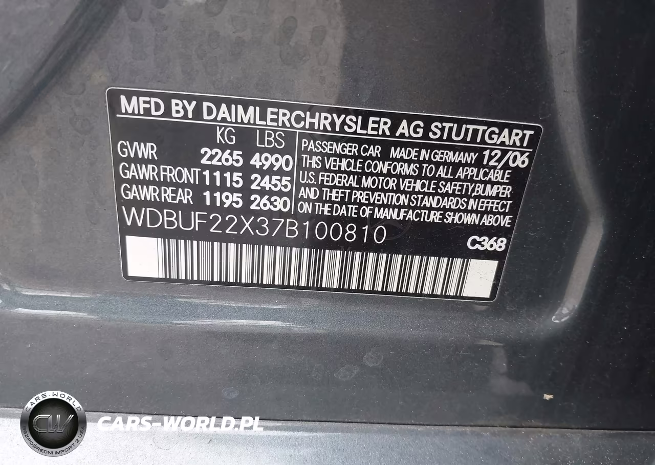 2007 Mercedes-Benz E 320 Bluetec VIN:WDBUF22X37B100810 - 9