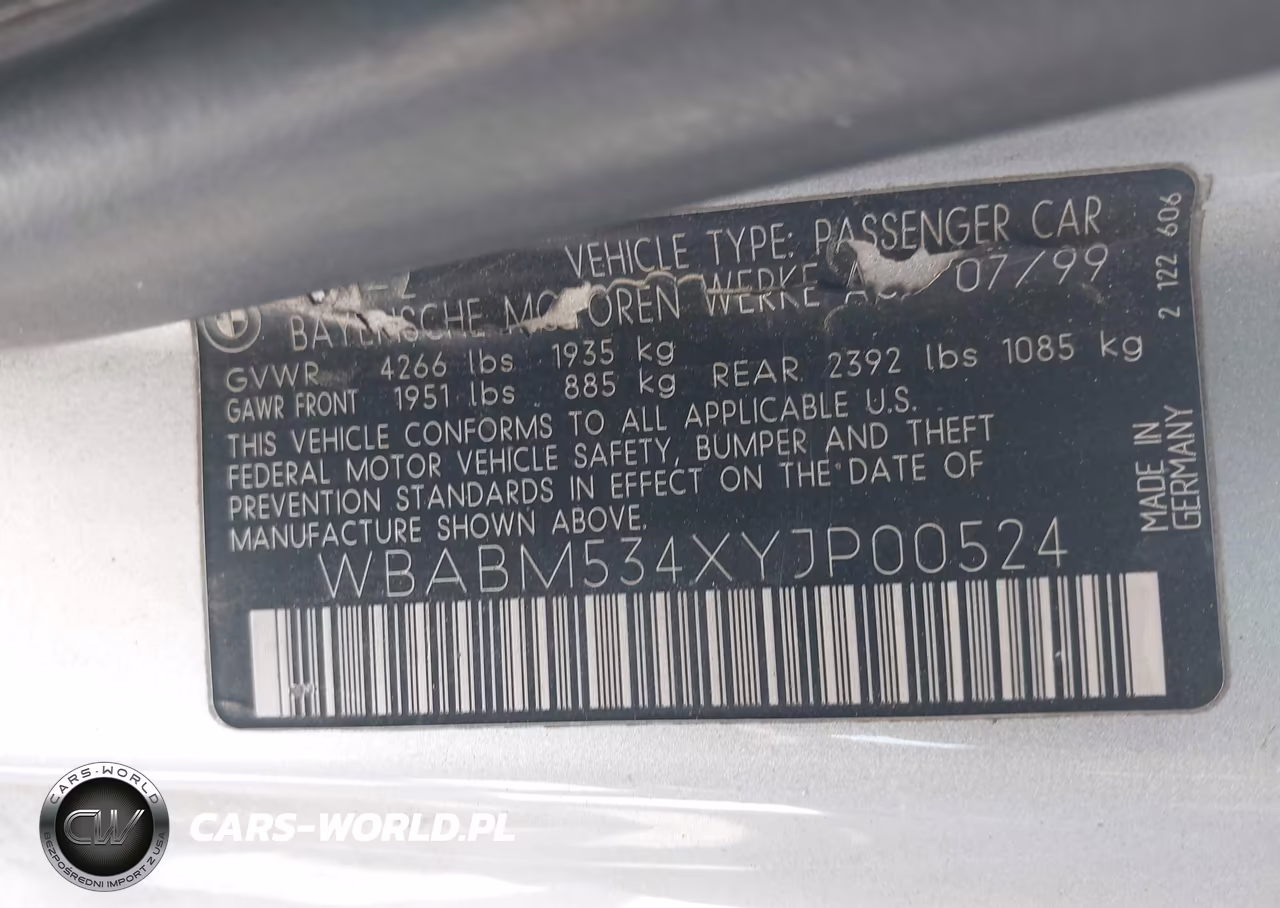 2000 BMW 328Ci VIN:WBABM534XYJP00524 - 9