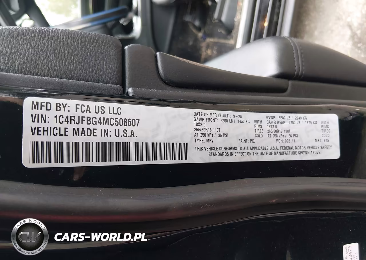 2021 Jeep Grand Cherokee Limited 4X4 VIN:1C4RJFBG4MC508607 - 9