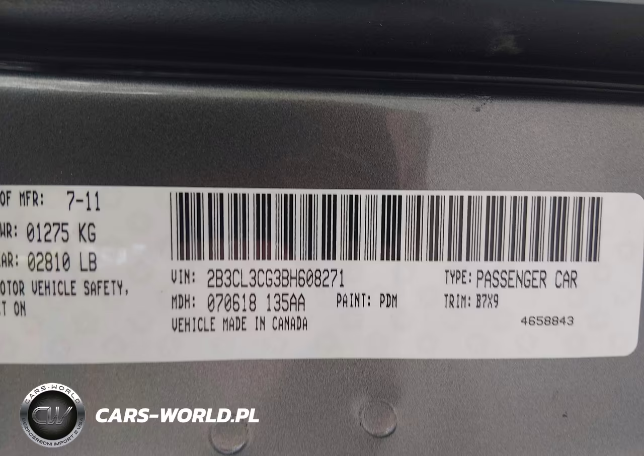 2011 Dodge Charger VIN:2B3CL3CG3BH608271 - 9
