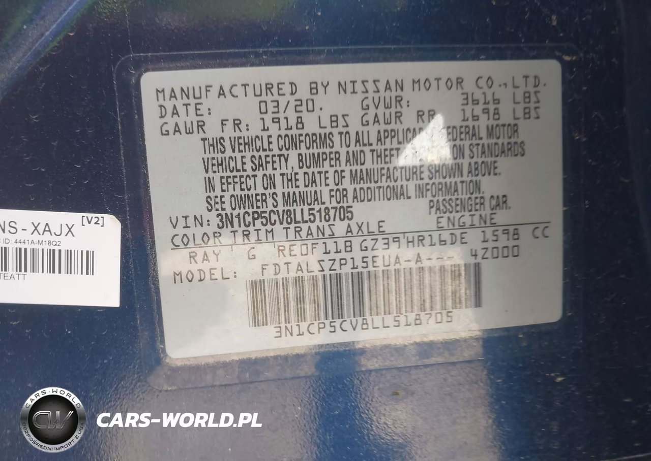 2020 Nissan Kicks Sv Xtronic Cvt VIN:3N1CP5CV8LL518705 - 9