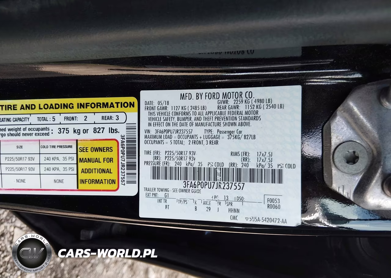 2018 Ford Fusion Energi Se Luxury VIN:3FA6P0PU7JR237557 - 9