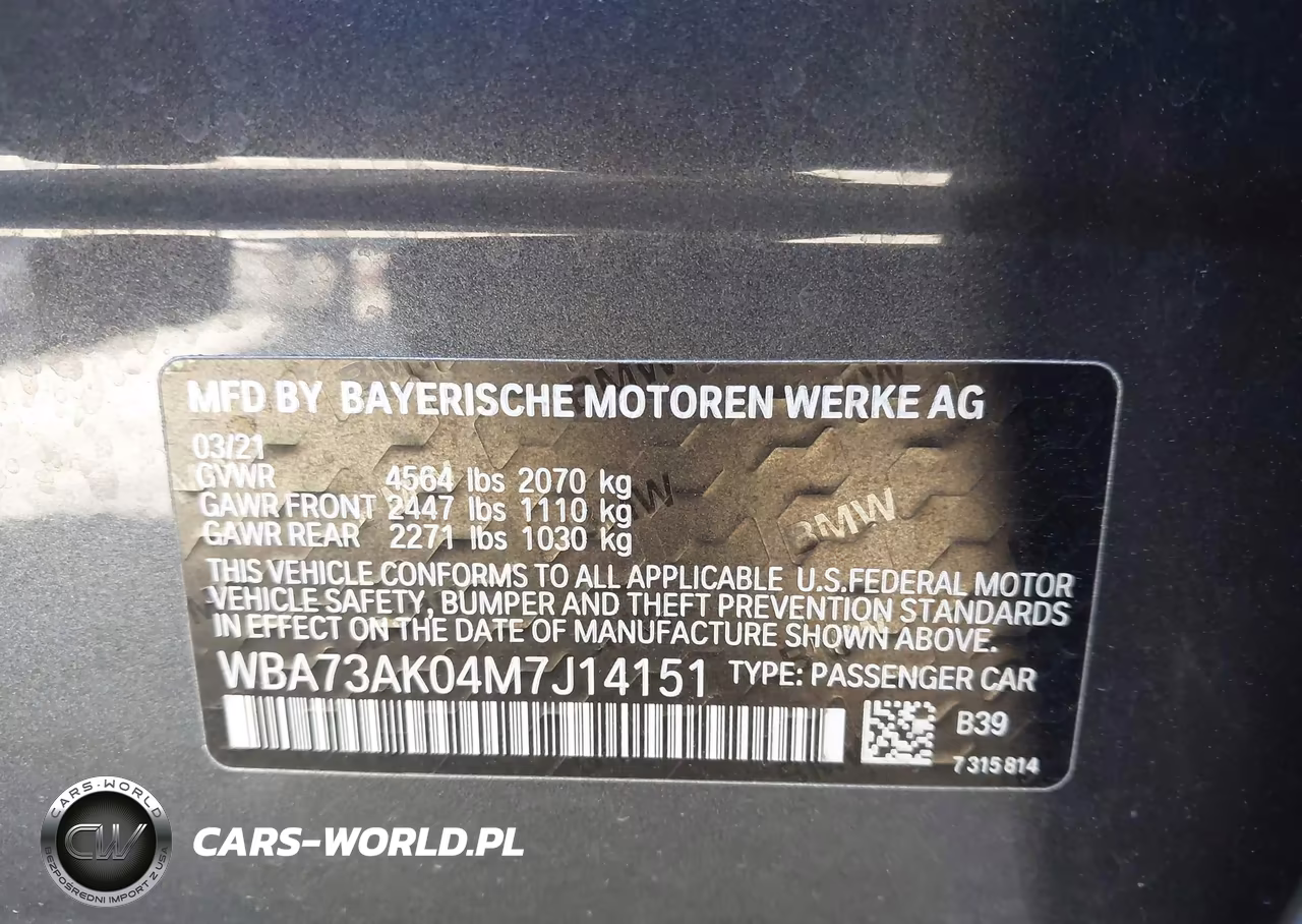 2021 BMW 2 Series 228I xDrive VIN:WBA73AK04M7J14151 - 9