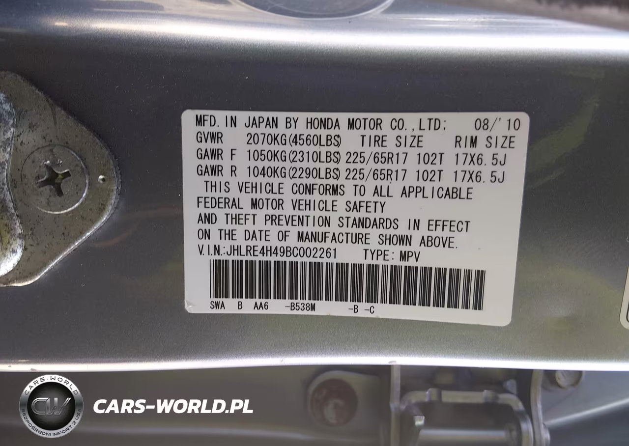 2011 Honda Cr-V Se VIN:JHLRE4H49BC002261 - 9