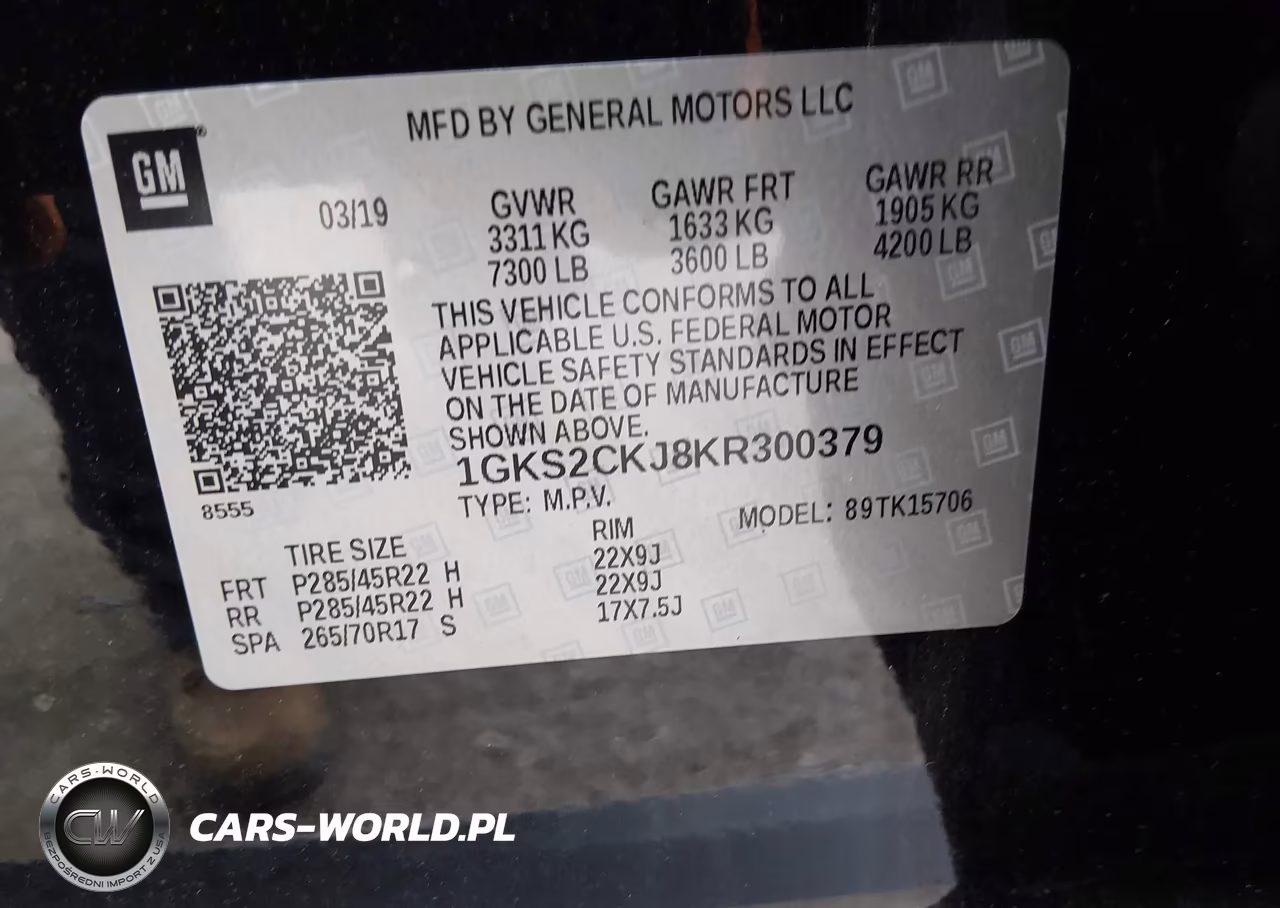 2019 GMC Yukon Denali VIN:1GKS2CKJ8KR300379 - 9
