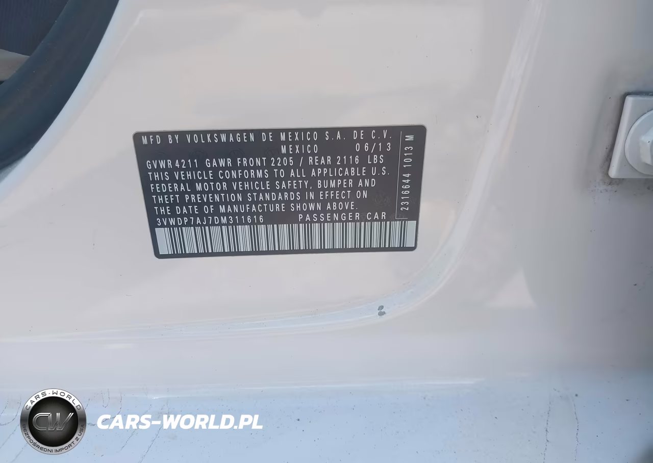 2013 Volkswagen Jetta 2.5L Se VIN:3VWDP7AJ7DM311616 - 9