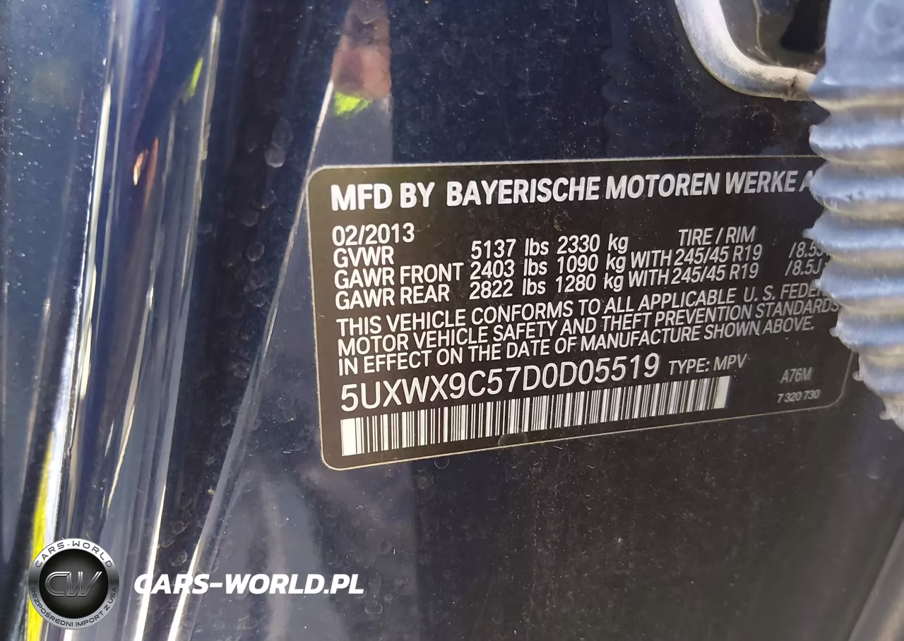2013 BMW X3 xDrive28I VIN:5UXWX9C57D0D05519 - 9