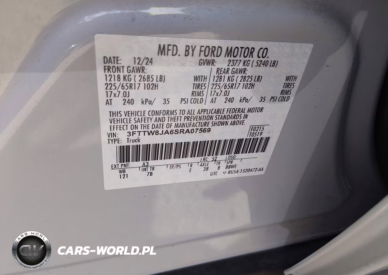 2025 Ford Maverick Xlt VIN:3FTTW8JA6SRA07569 - 9