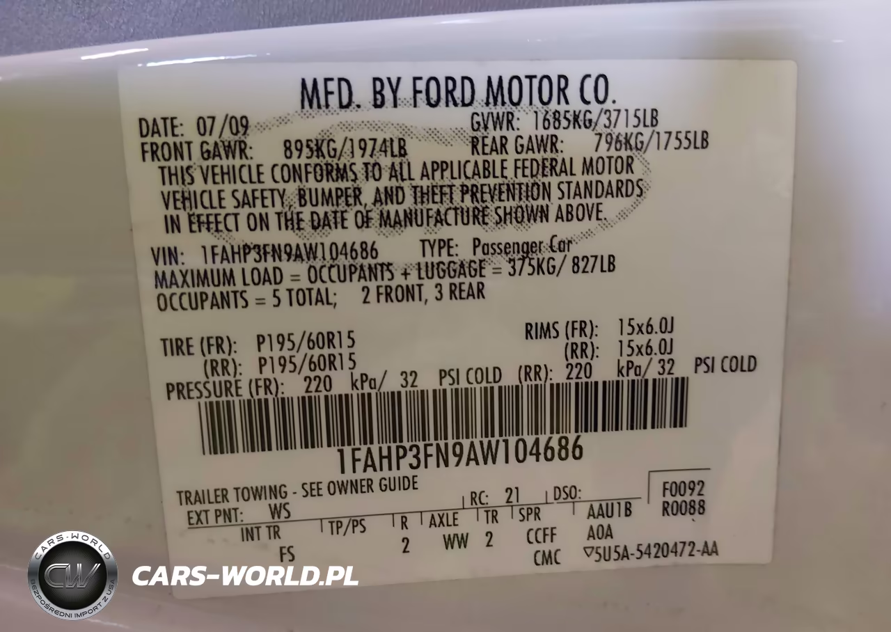 2010 Ford Focus Se VIN:1FAHP3FN9AW104686 - 9