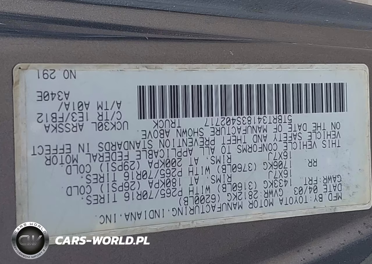 2003 Toyota Tundra Sr5 V8 VIN:5TBRT34183S402717 - 9