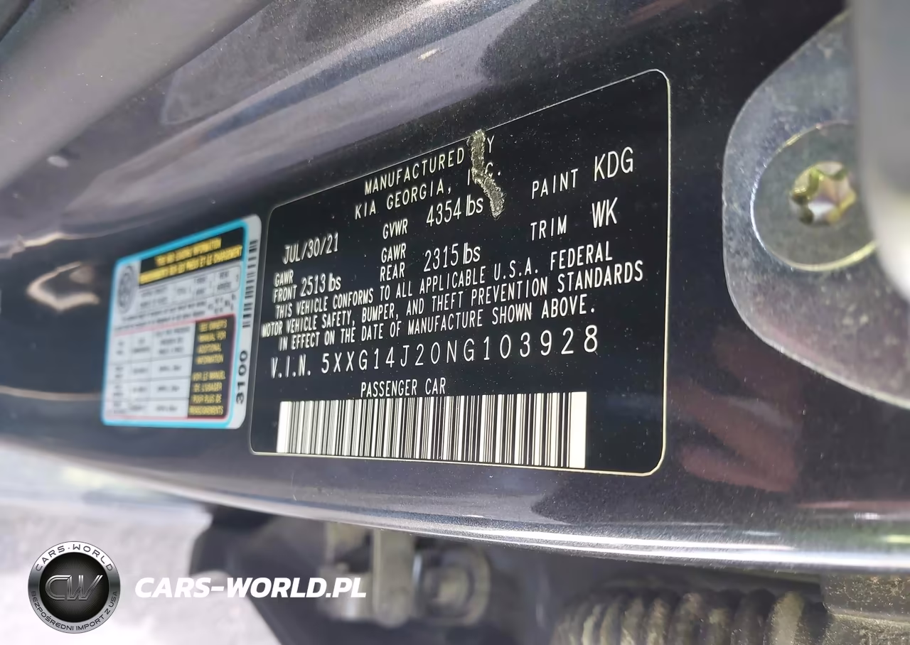 2022 Kia K5 Lxs VIN:5XXG14J20NG103928 - 9