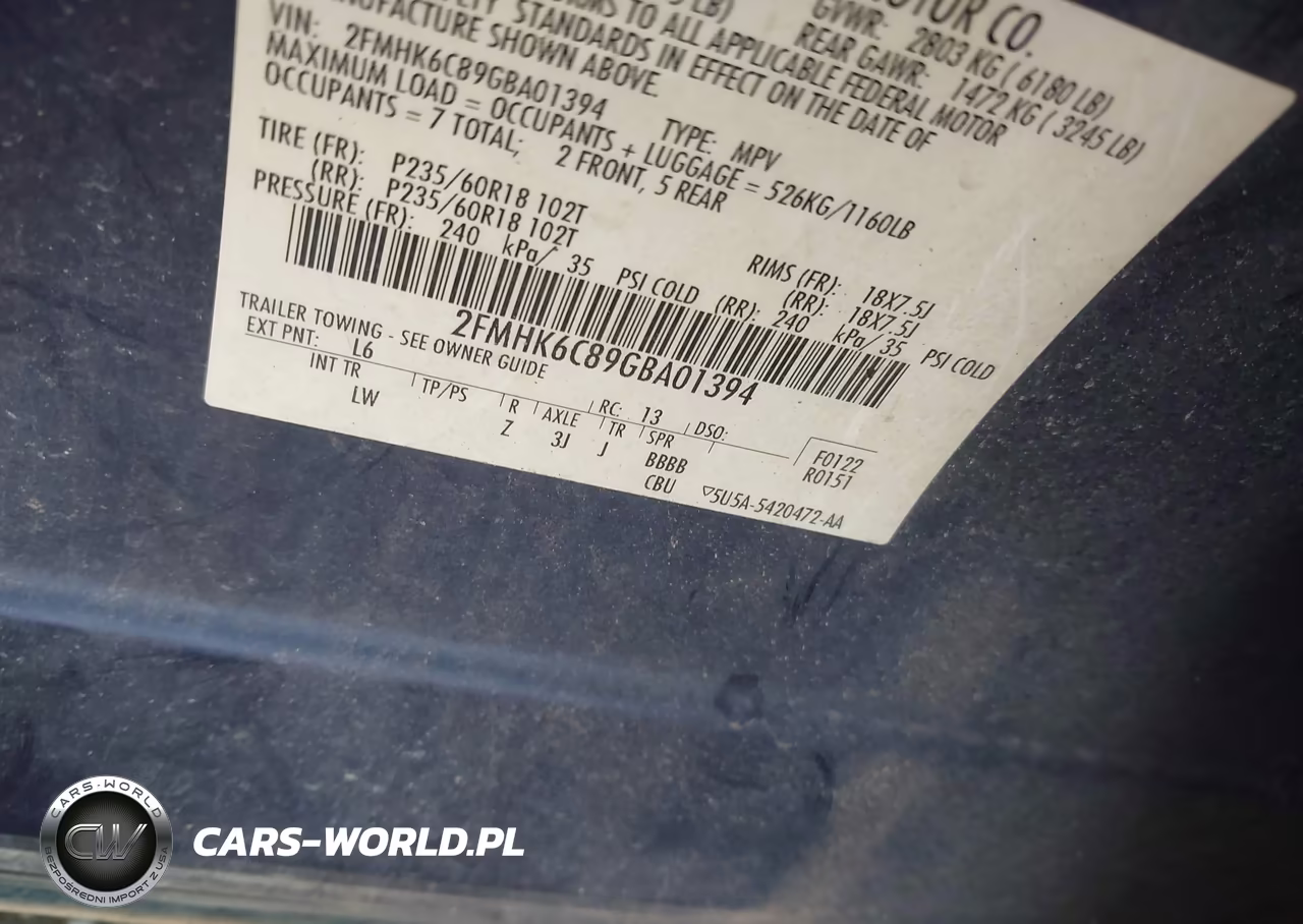 2016 Ford Flex Sel VIN:2FMHK6C89GBA01394 - 9