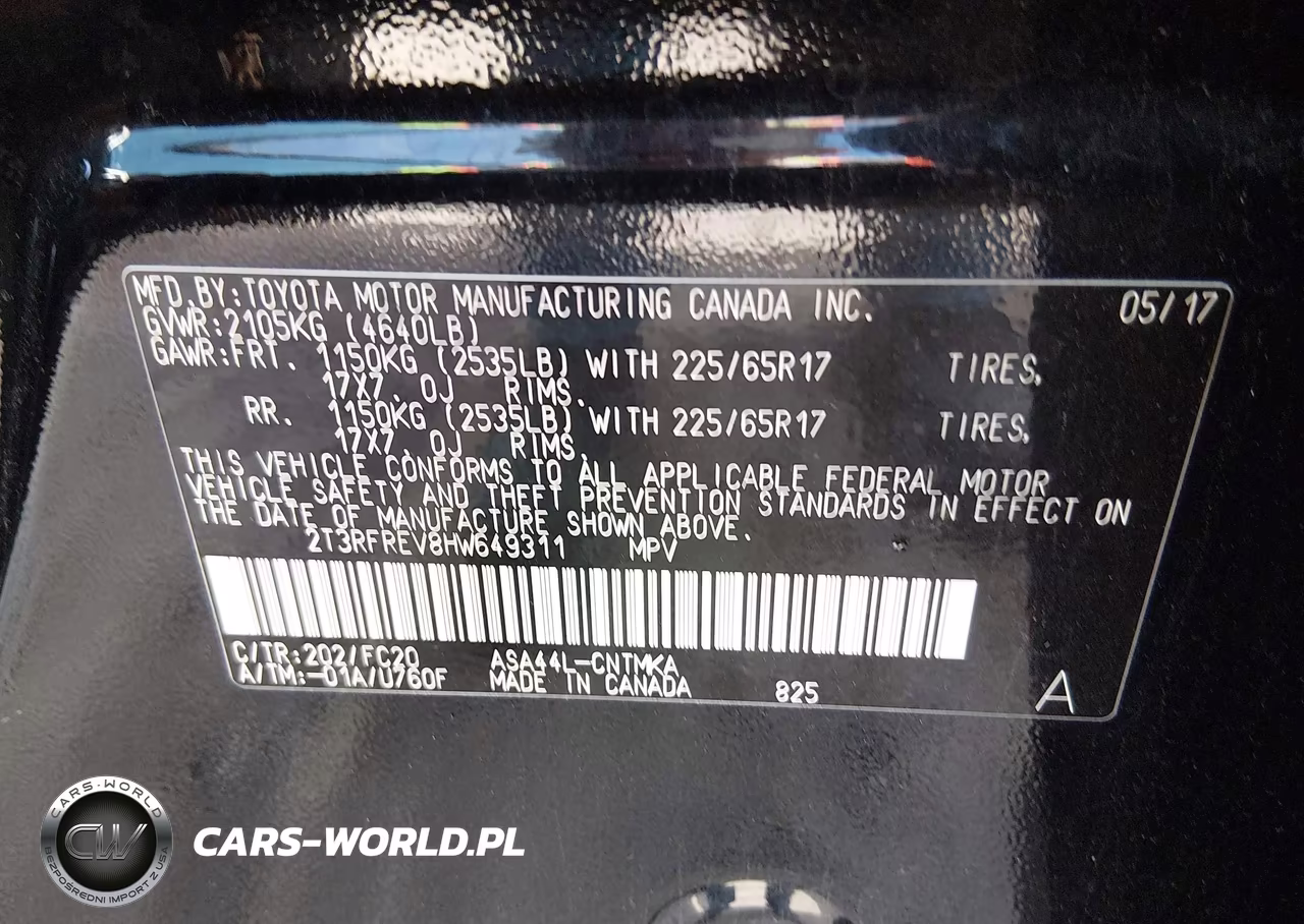 2017 Toyota Rav4 Xle VIN:2T3RFREV8HW649311 - 9