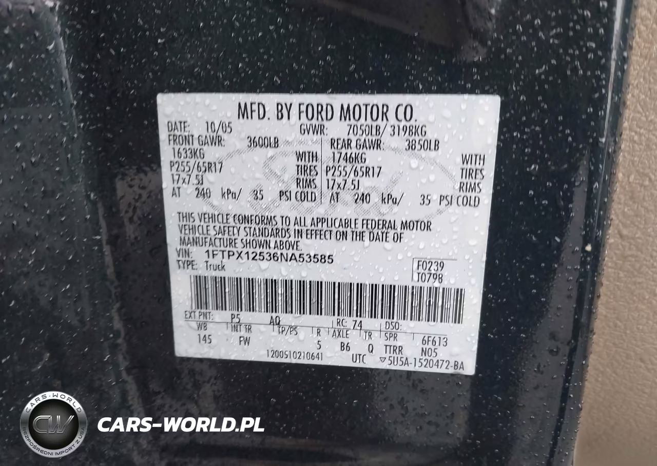 2006 Ford F-150 Lariat-Xl-Xlt VIN:1FTPX12536NA53585 - 9
