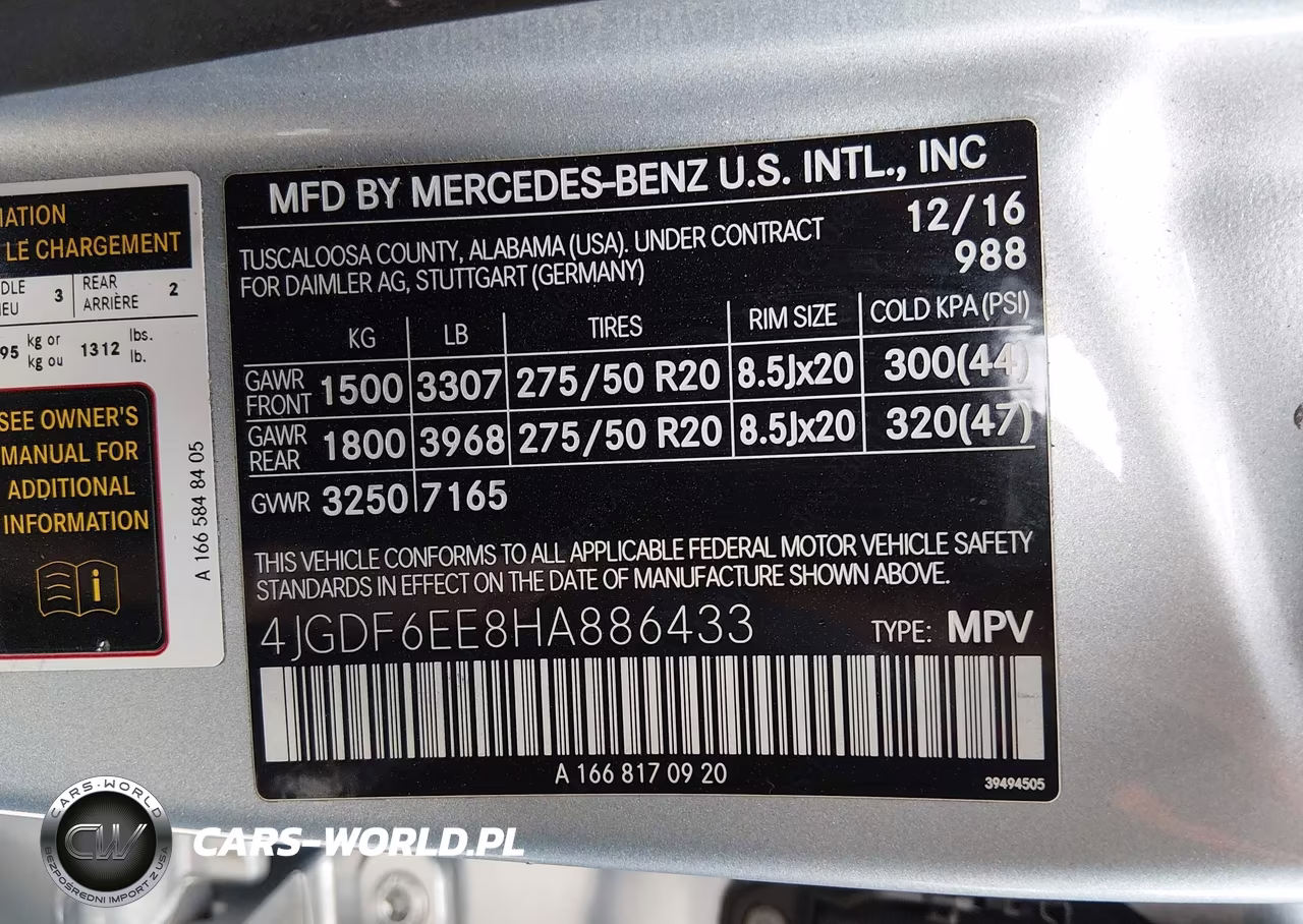 2017 Mercedes-Benz Gls 450 4Matic VIN:4JGDF6EE8HA886433 - 9