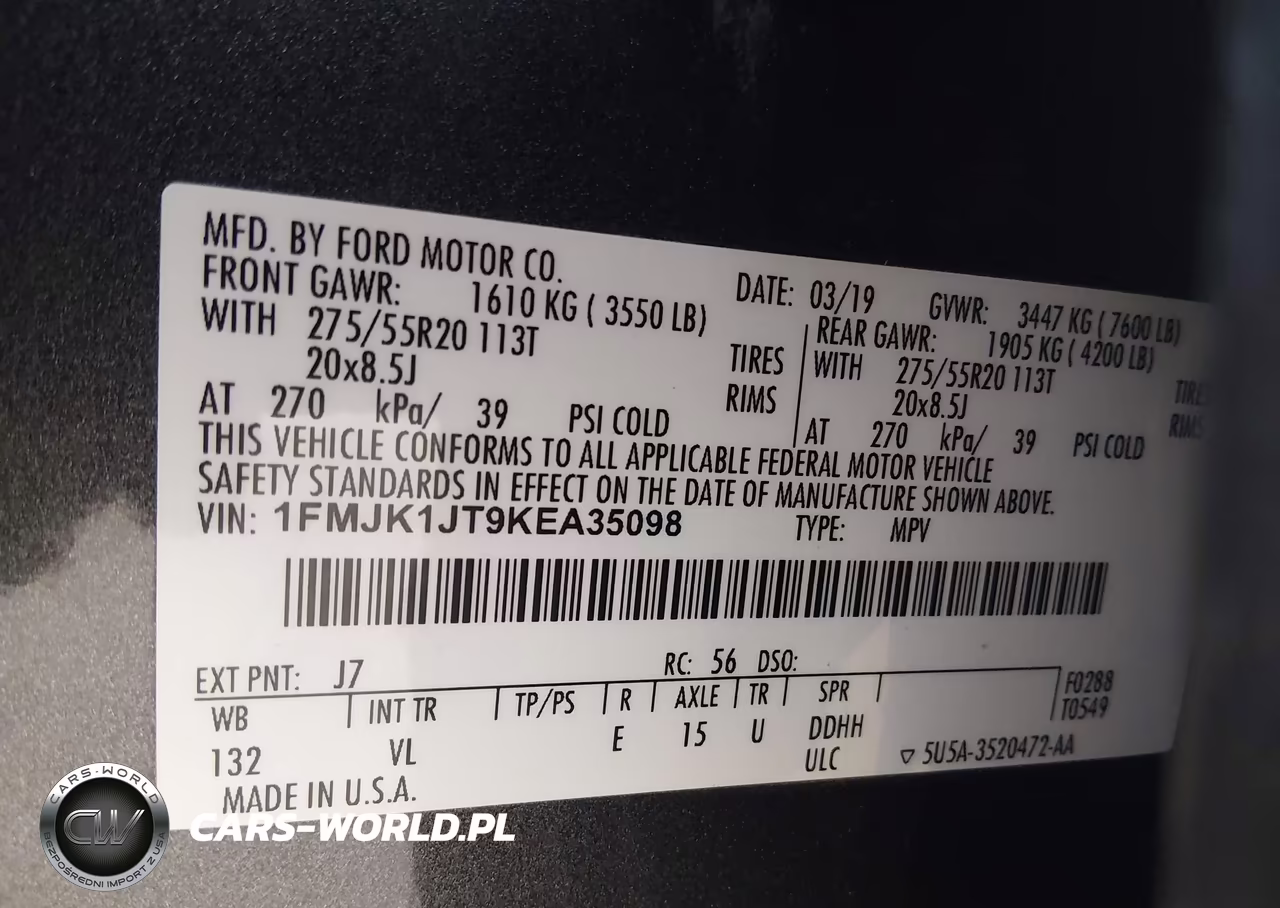 2019 Ford Expedition Max Xlt VIN:1FMJK1JT9KEA35098 - 9