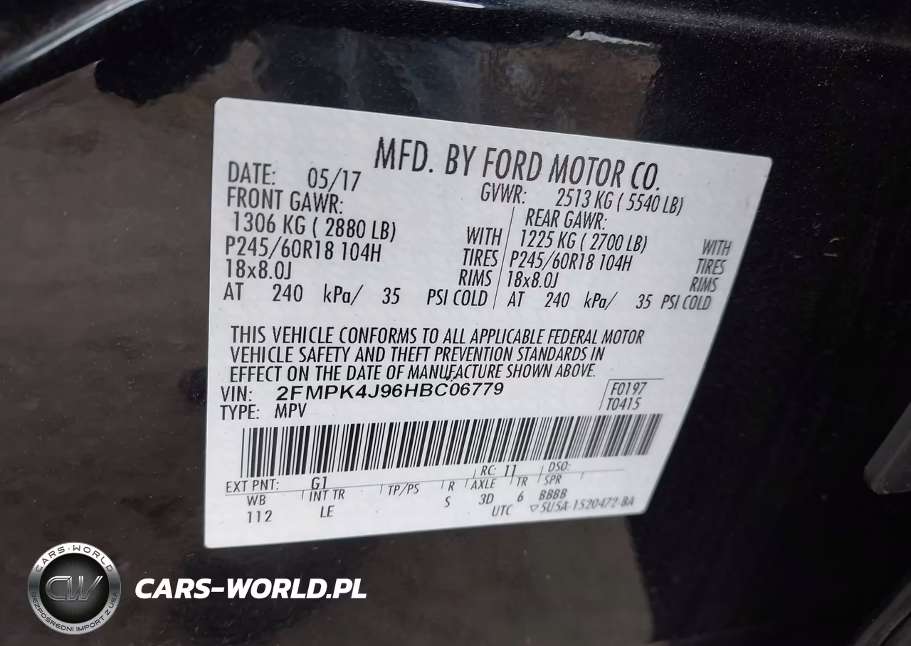2017 Ford Edge Sel VIN:2FMPK4J96HBC06779 - 9