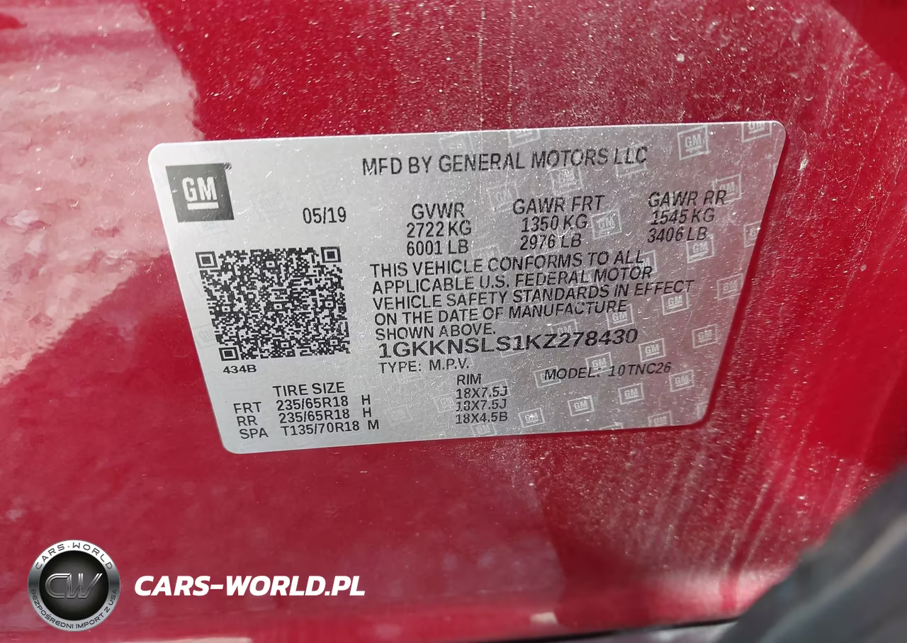 2019 GMC Acadia Sle-2 VIN:1GKKNSLS1KZ278430 - 9