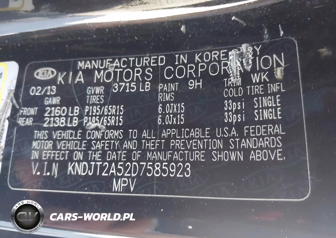 2013 Kia Soul VIN:KNDJT2A52D7585923 - 9