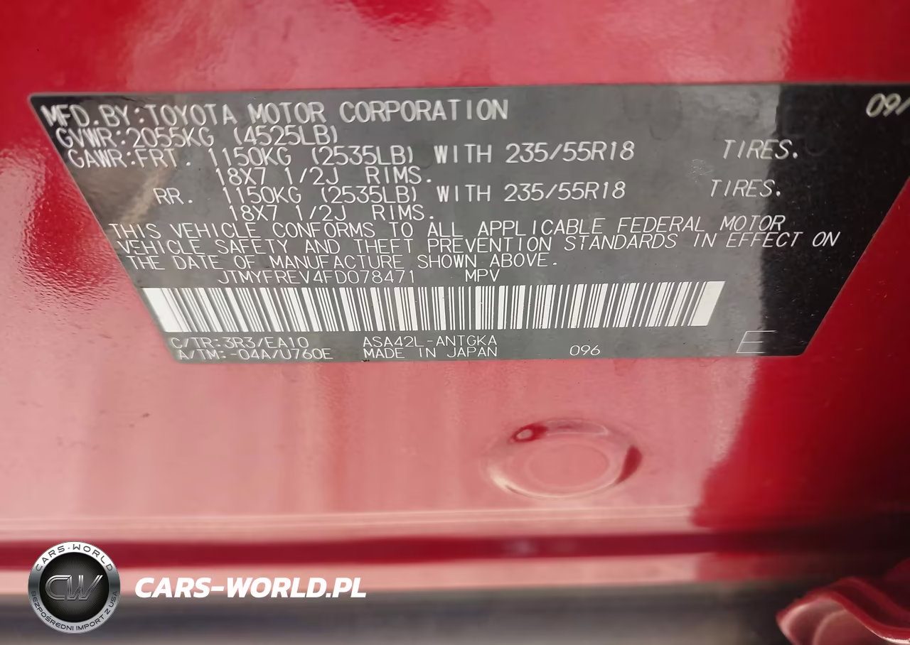2015 Toyota Rav4 Limited VIN:JTMYFREV4FD078471 - 9