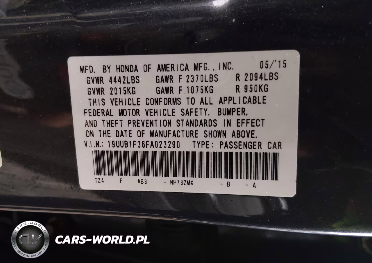 2015 Acura Tlx VIN:19UUB1F36FA023290 - 9