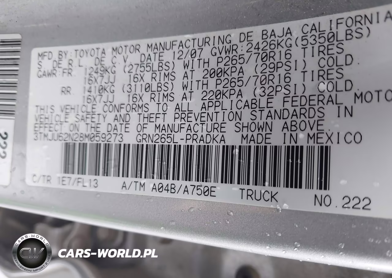 2008 Toyota Tacoma Prerunner V6 VIN:3TMJU62N28M059273 - 9