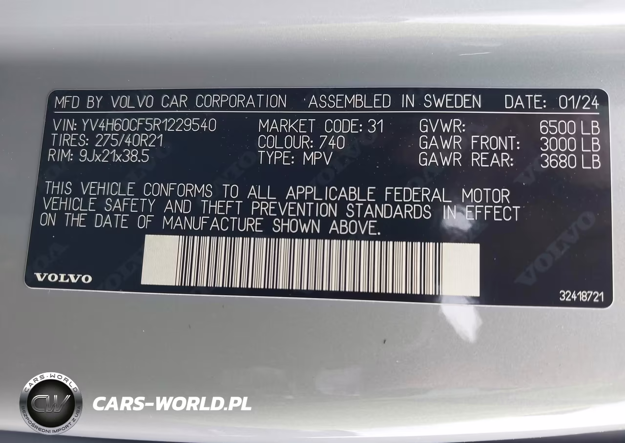 2024 Volvo Xc90 Recharge Plug-In Hybrid T8 Ultimate Bright Theme 7-Seater VIN:YV4H60CF5R1229540 - 9
