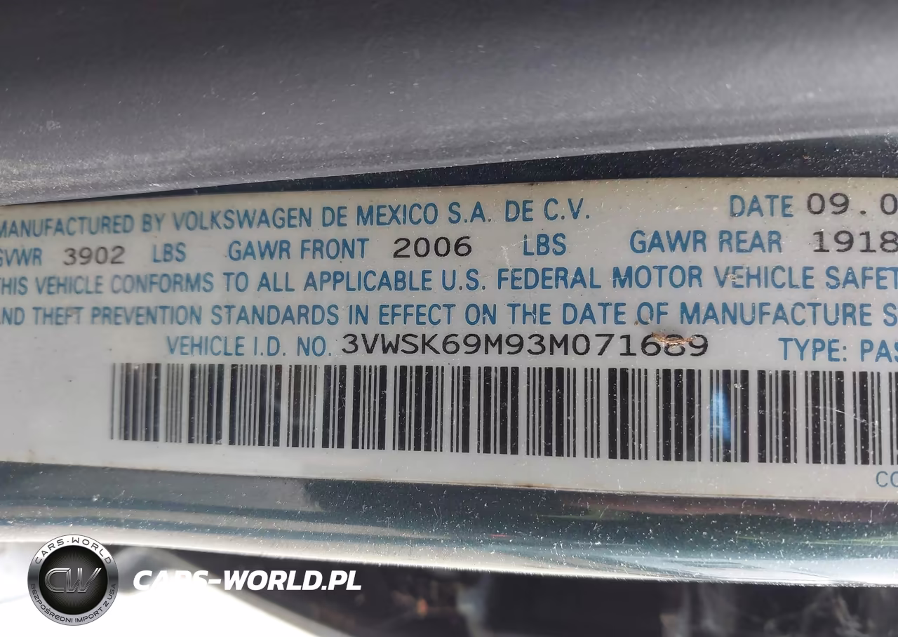 2003 Volkswagen Jetta Gls 2.0L VIN:3VWSK69M93M071689 - 9