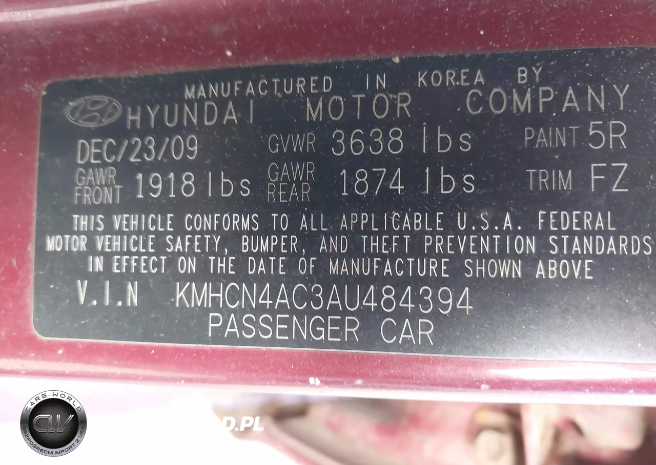 2010 Hyundai Accent Gls VIN:KMHCN4AC3AU484394 - 9