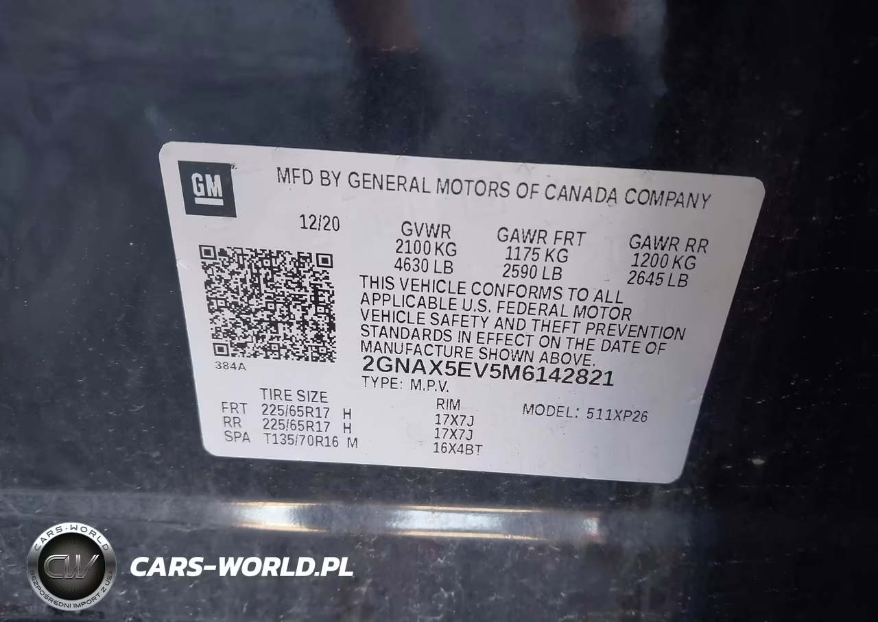 2021 Chevrolet Equinox Awd 1Fl VIN:2GNAX5EV5M6142821 - 9
