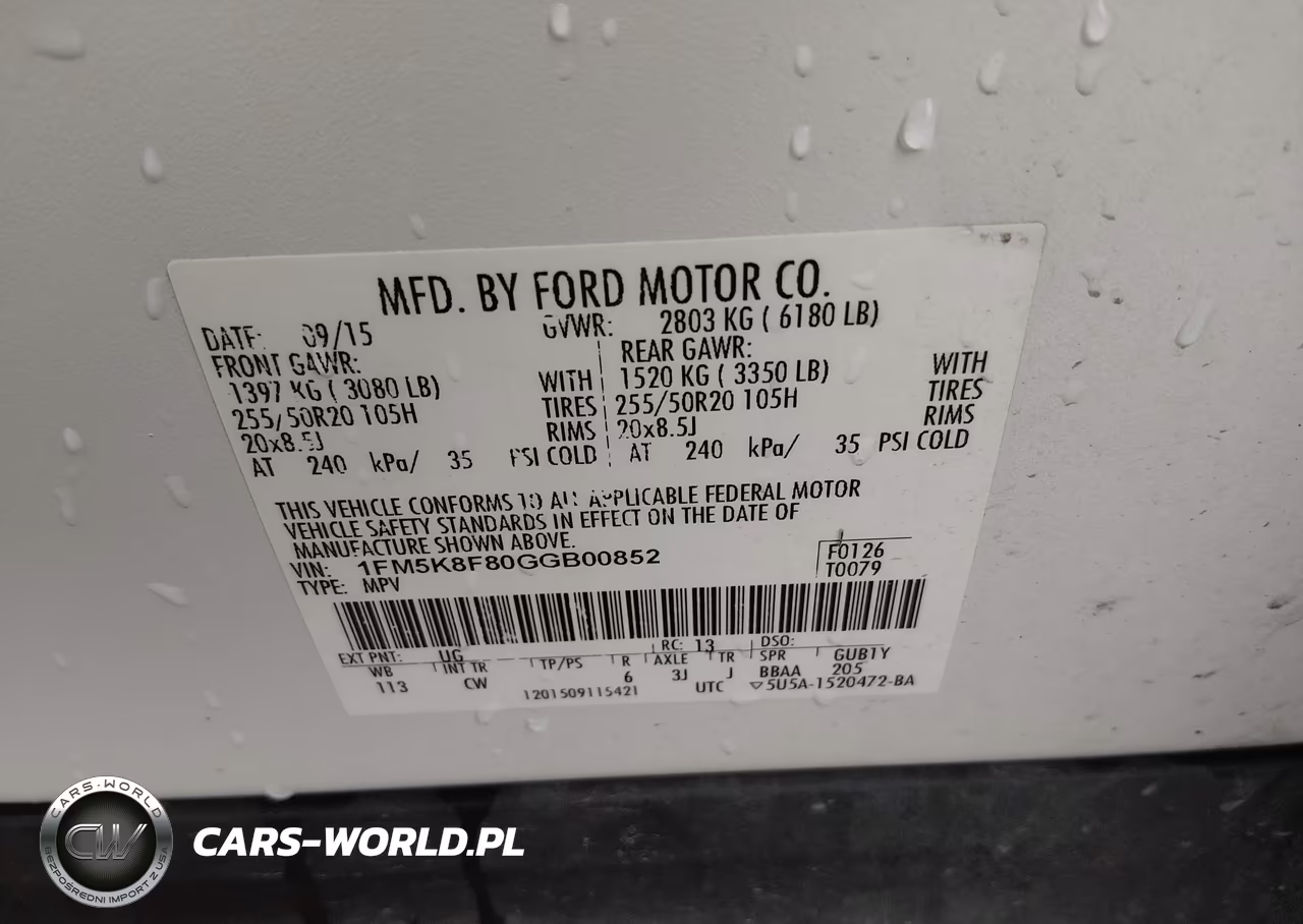 2016 Ford Explorer Limited VIN:1FM5K8F80GGB00852 - 9