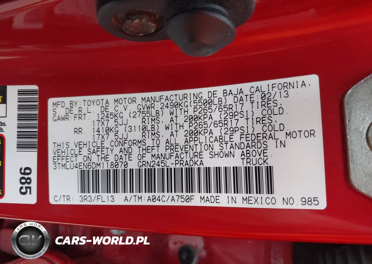 2013 Toyota Tacoma Base V6 VIN:3TMLU4EN6DM118070 - 9