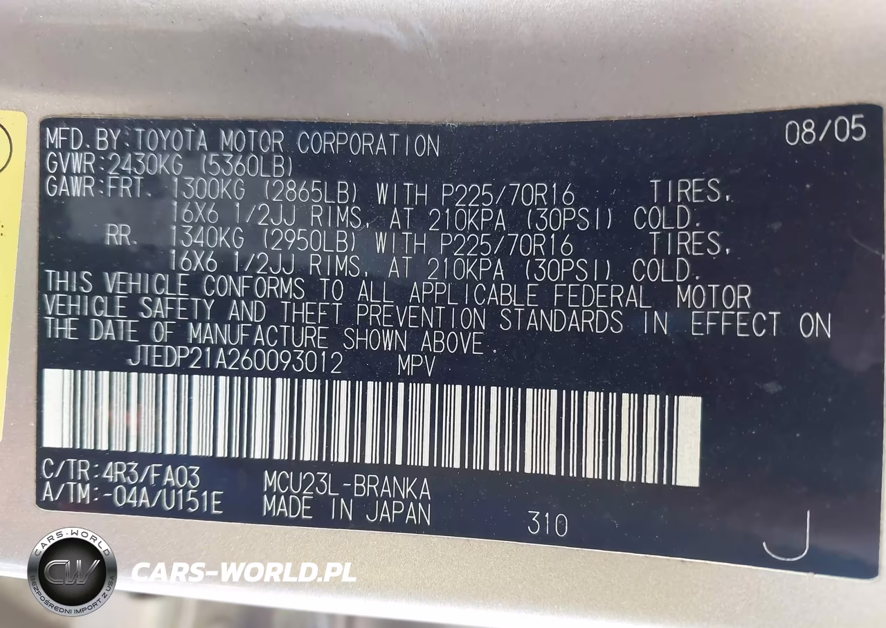 2006 Toyota Highlander V6 VIN:JTEDP21A260093012 - 9