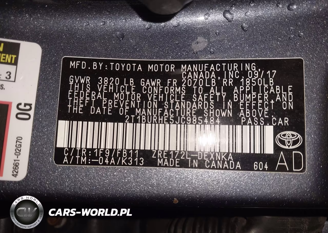 2018 Toyota Corolla Le VIN:2T1BURHE5JC985484 - 9