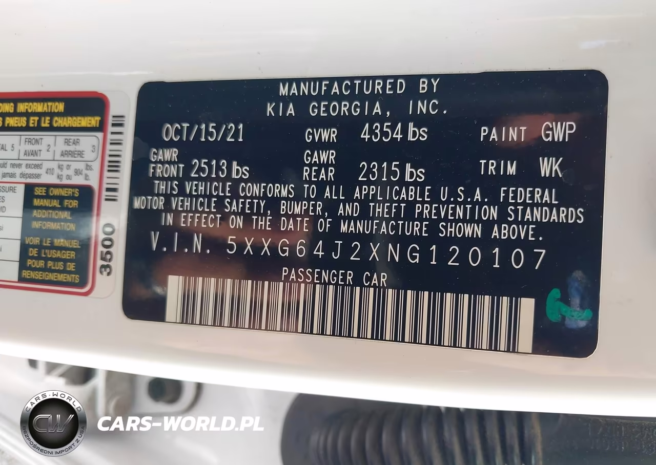 2022 Kia K5 Gt-Line VIN:5XXG64J2XNG120107 - 9