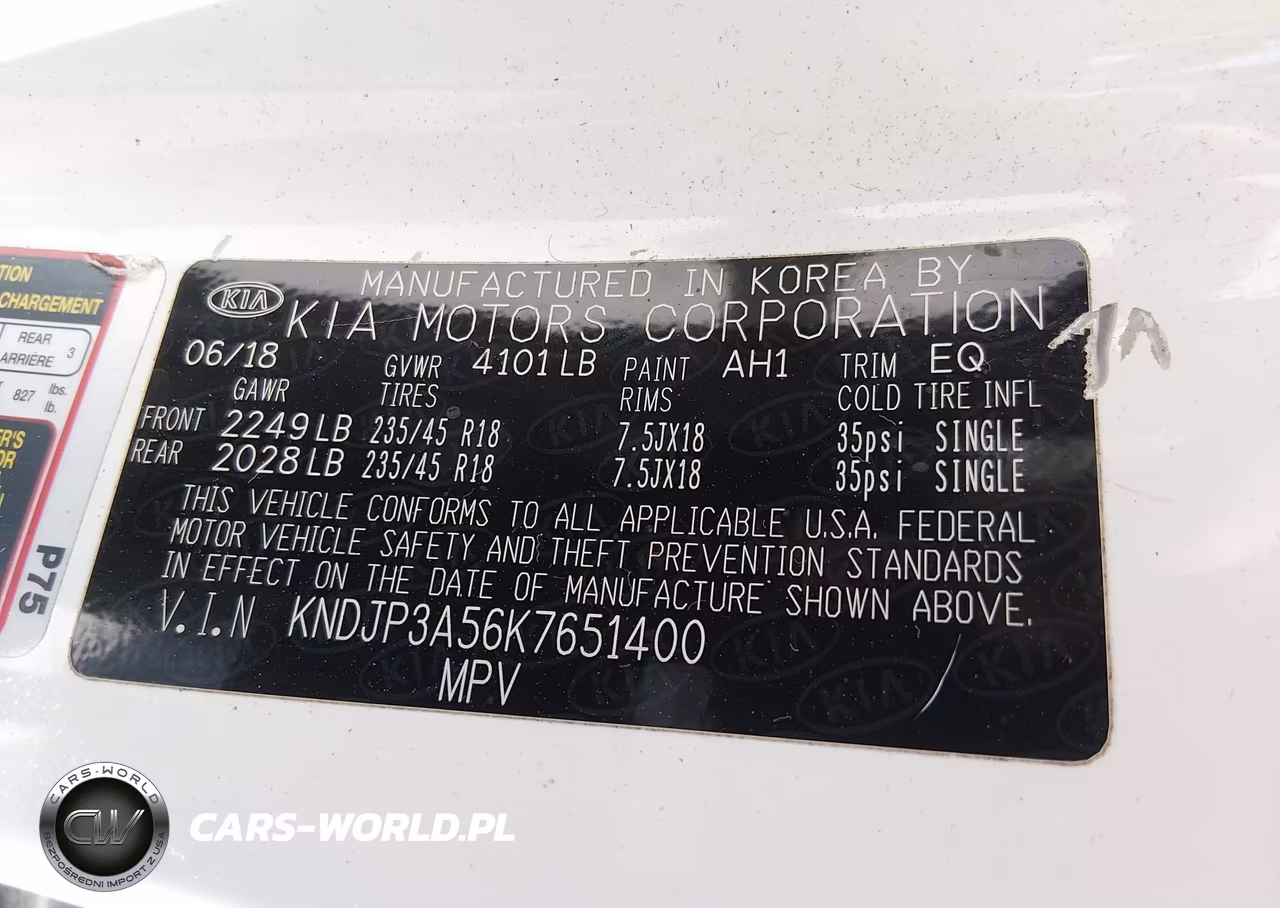 2019 Kia Soul + VIN:KNDJP3A56K7651400 - 9